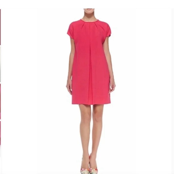 kate spade Dresses & Skirts - Kate Spade Dress Size 10 Pink Aladdin Cap Sleeve Sheath Dress Pleats